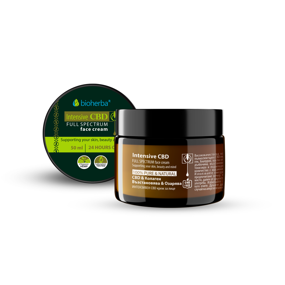 Bioherba Intensive CBD Face Cream – Интензивен CBD крем за лице, 50 мл