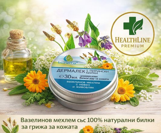 Универсален билков мехлем „5 Пирински билки“ Bioherba – 30 мл