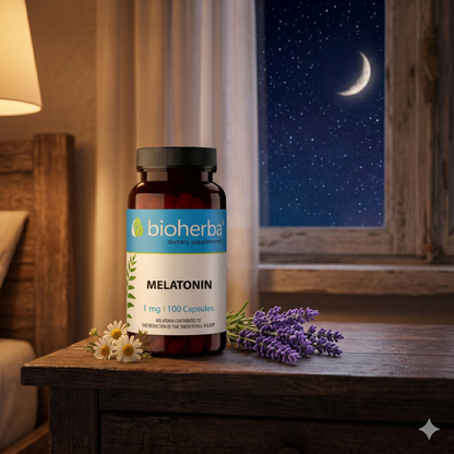 Мелатонин (Melatonin) – 100 капсули х 1 мг | Биохерба