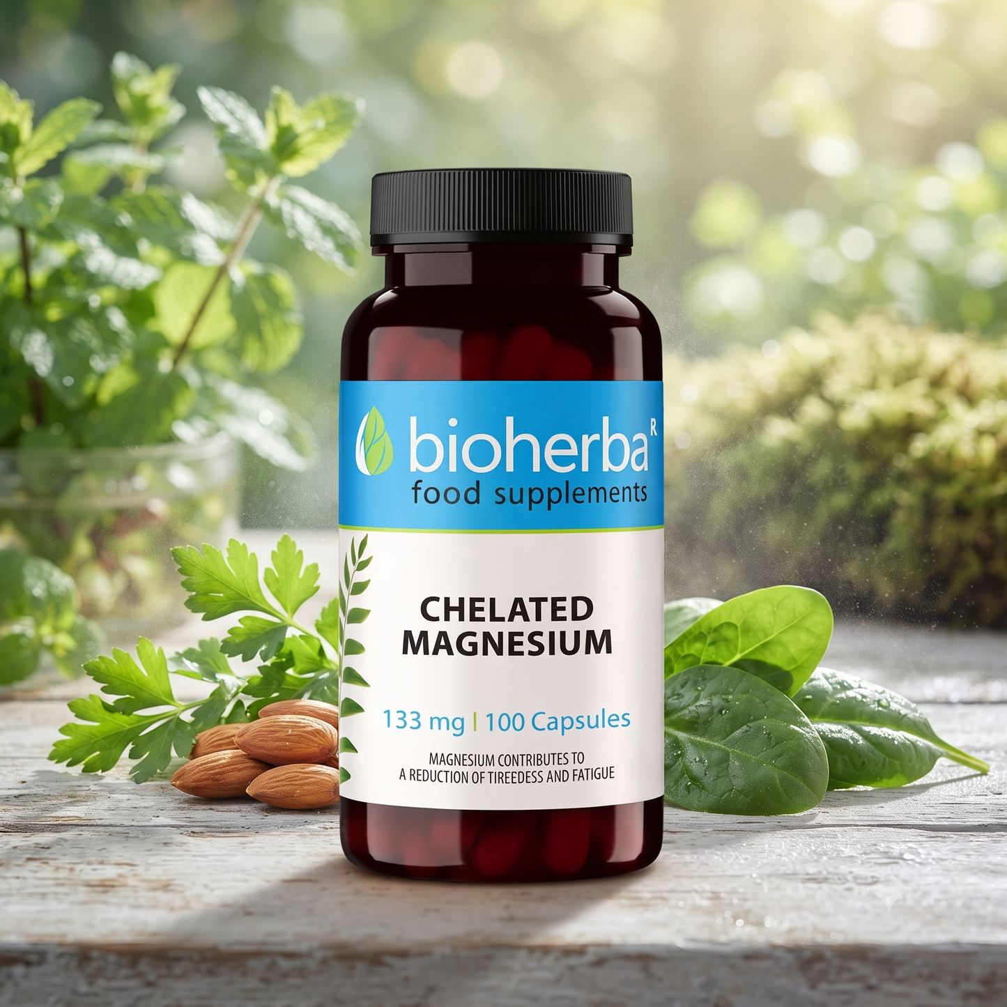Chelated Magnesium 133 mg – Високоусвоим Магнезий за Енергия и Намаляване на Умората | 100 капсули