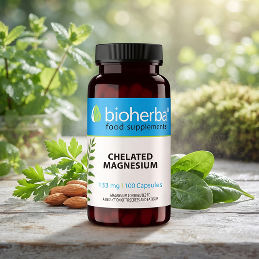 Chelated Magnesium 133 mg – Високоусвоим Магнезий за Енергия и Намаляване на Умората | 100 капсули