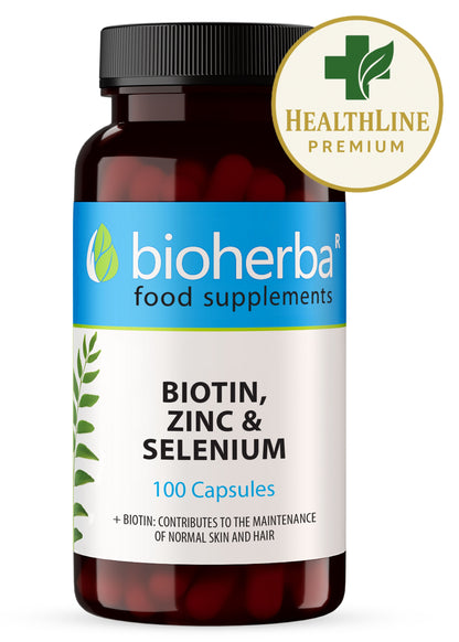БИОТИН, ЦИНК И СЕЛЕН (BIOTIN, ZINC & SELENIUM) – 100 капсули, Биохерба