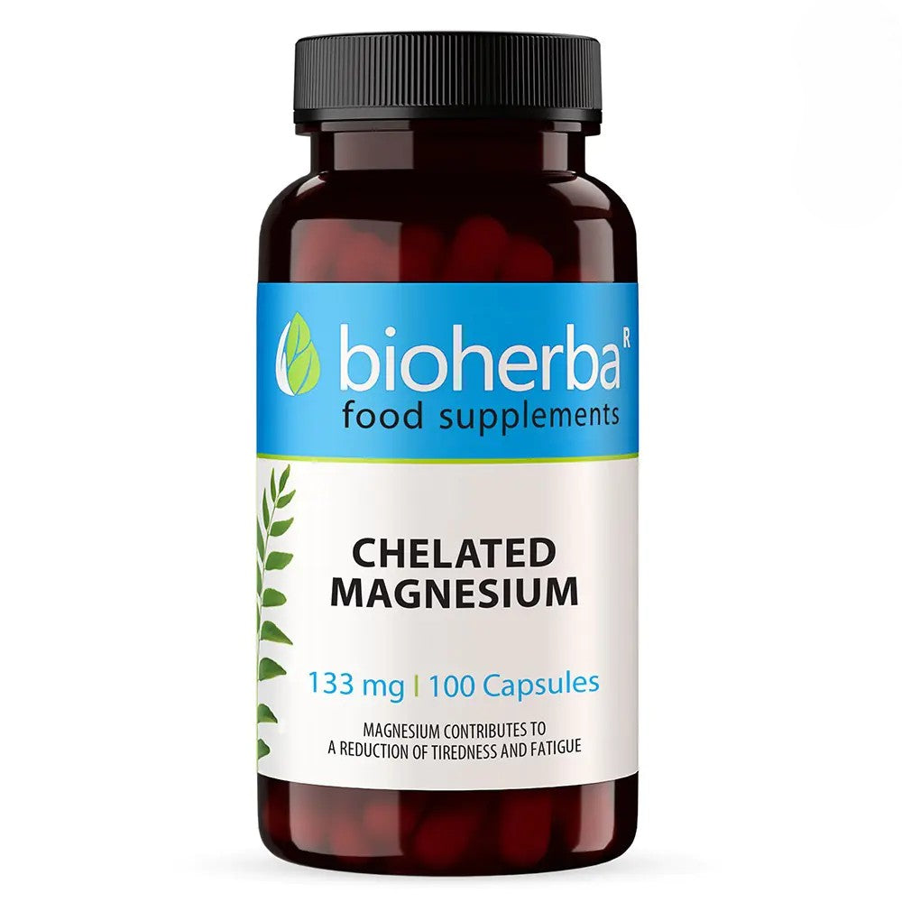 Chelated Magnesium 133 mg – Високоусвоим Магнезий за Енергия и Намаляване на Умората | 100 капсули