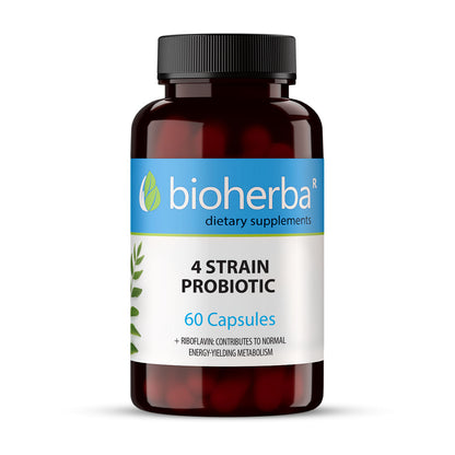 ПРОБИОТИК 4 ЩАМА (4 STRAIN PROBIOTIC) – 60 капсули, Биохерба