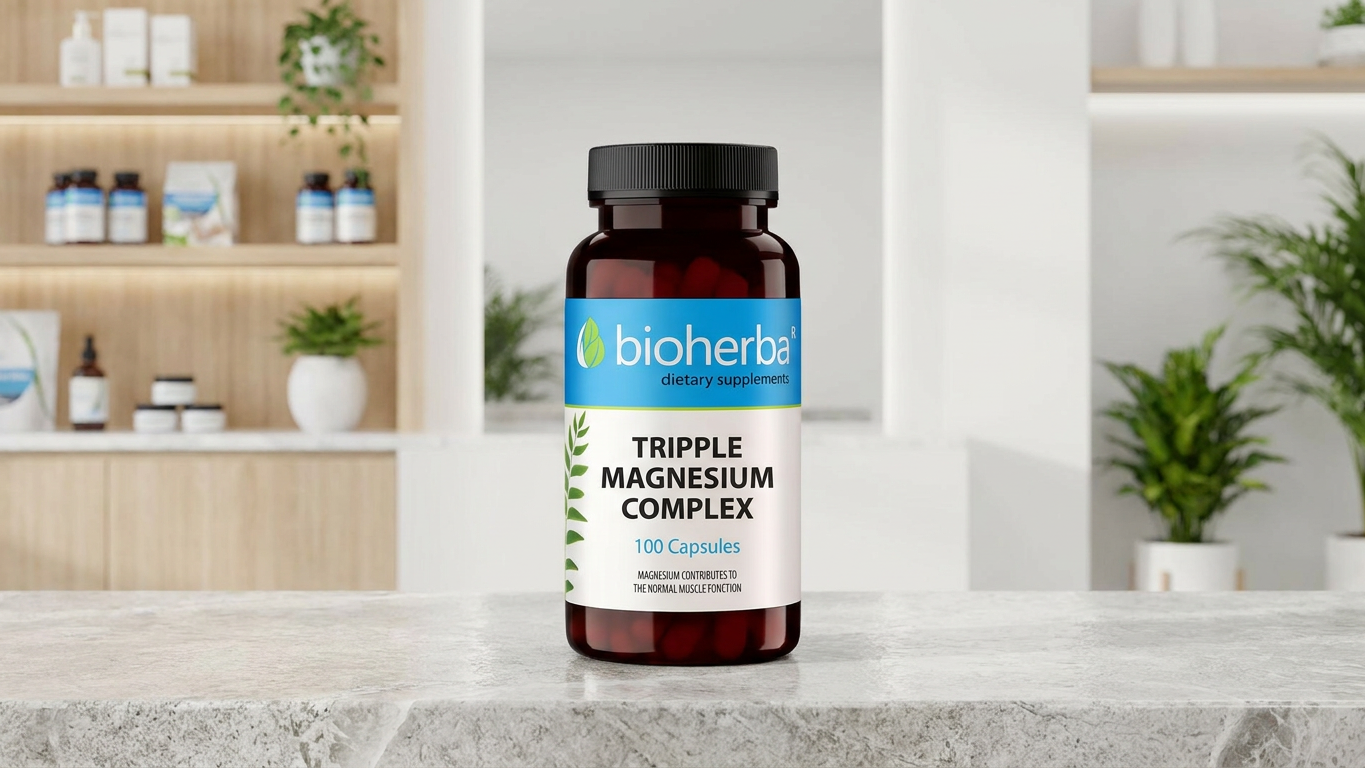 Троен Магнезиев Комплекс Bioherba – 100 капсули | Мускули, нервна система и баланс